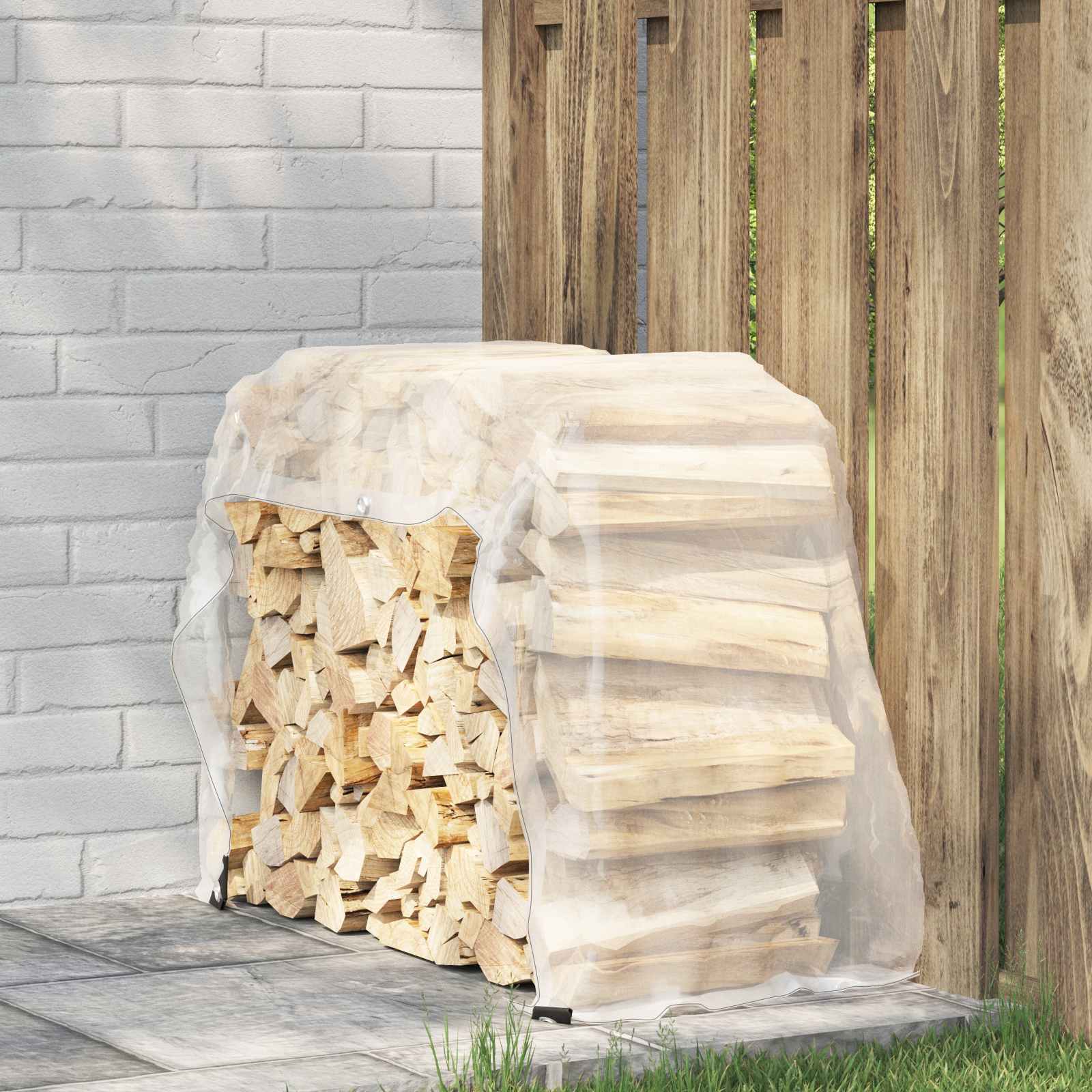 Presenning med øyer Gjennomsiktig 1 x 2 m Polyethylen vidaXL