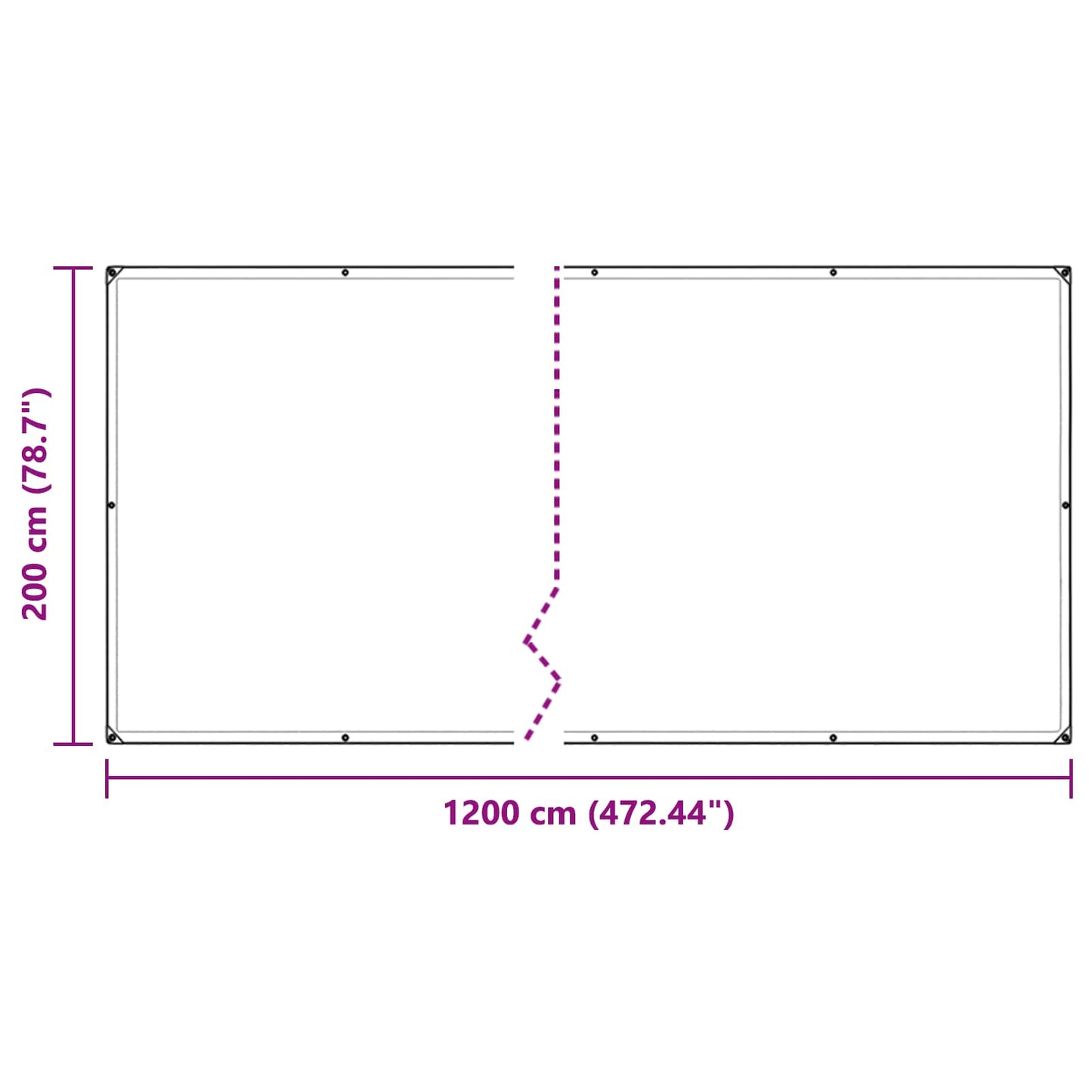 Presenning med øyer Gjennomsiktig 2 x 12 m Polyethylen vidaXL