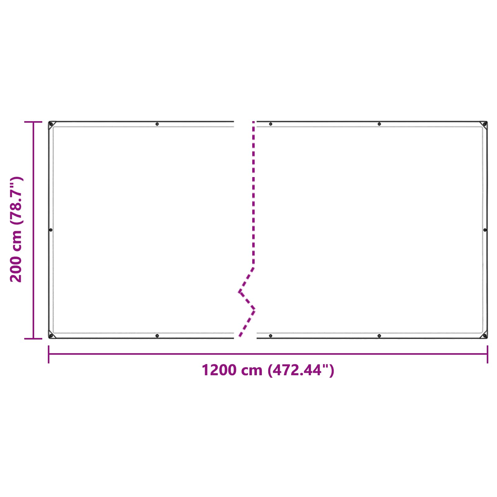 Presenning med øyer Gjennomsiktig 2 x 12 m Polyethylen vidaXL