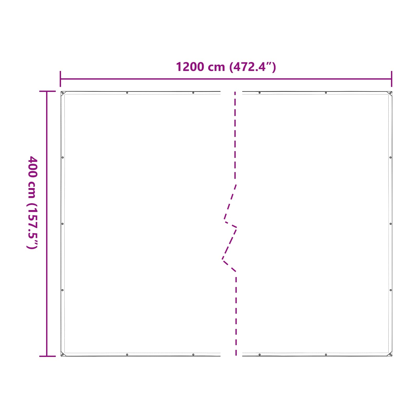 Presenning med øyer Gjennomsiktig 4 x 12 m Polyethylen vidaXL