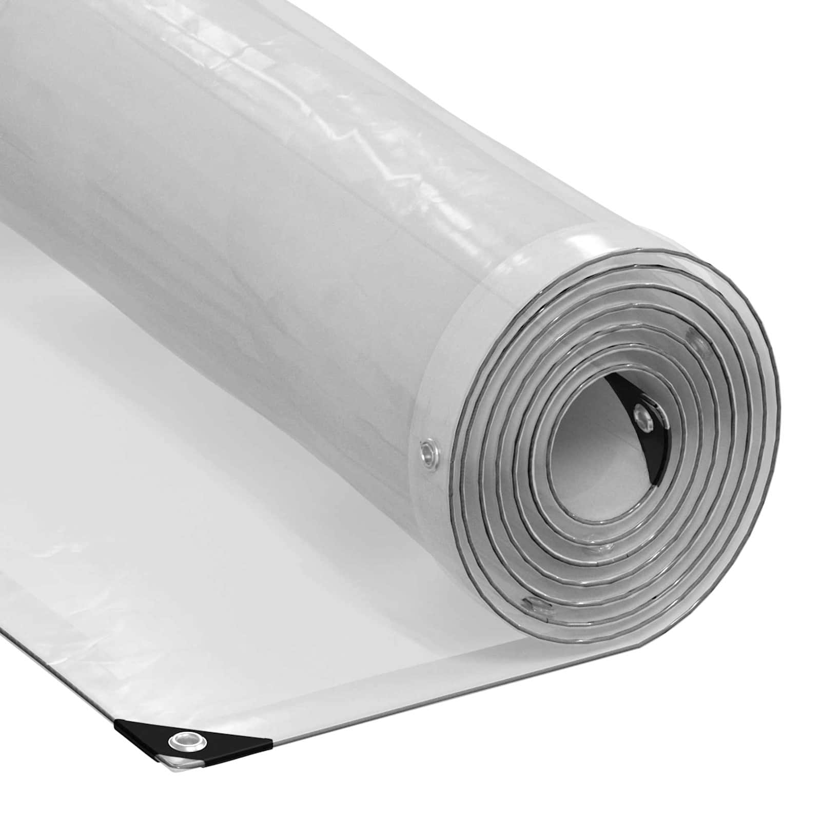 Presenning med øyer Gjennomsiktig 6 x 10 m Polyethylen vidaXL
