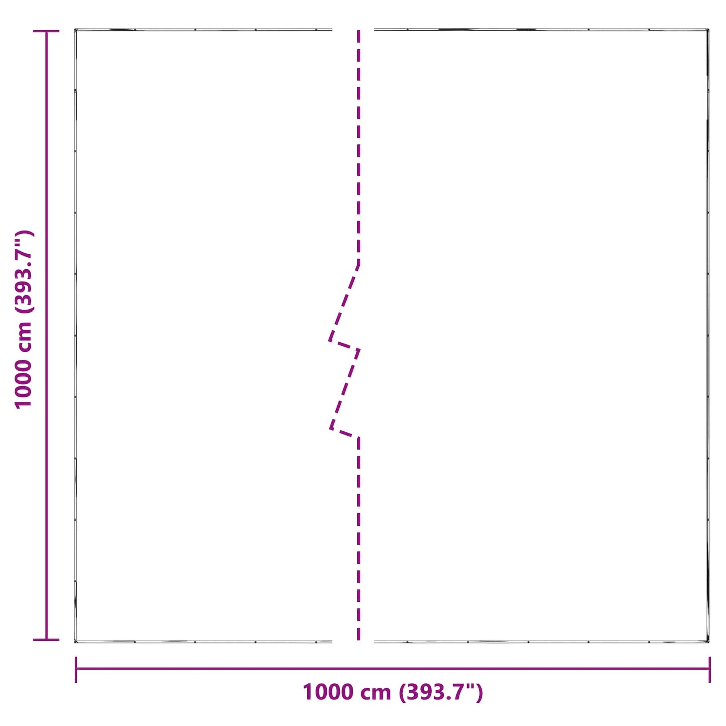 Presenning med øyer Gjennomsiktig 10 x 10 m Polyethylen