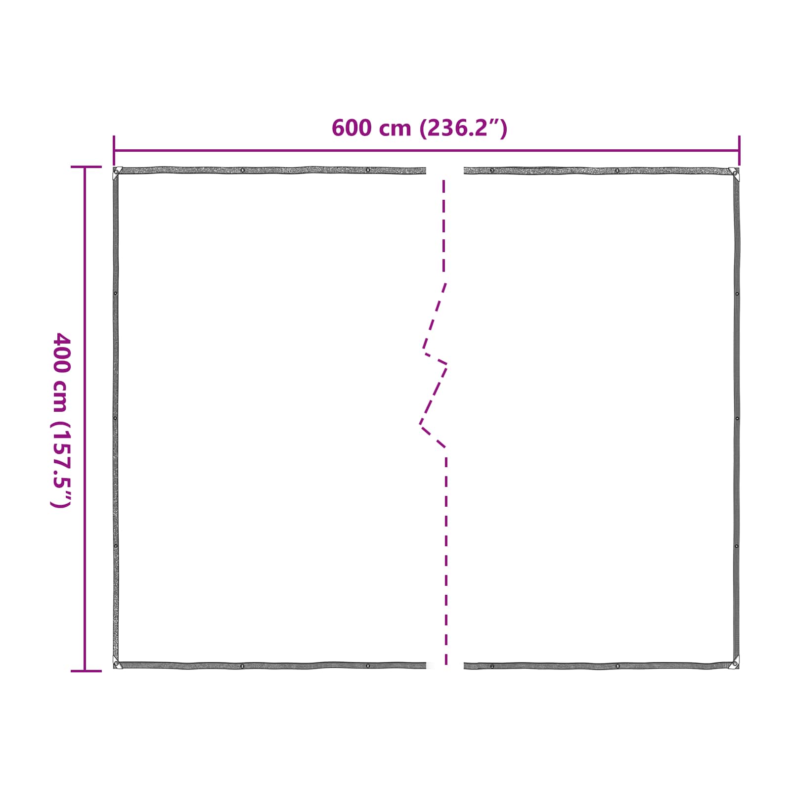 Presenning med øyer Gjennomsiktig 4 x 6 m Polyethylen vidaXL