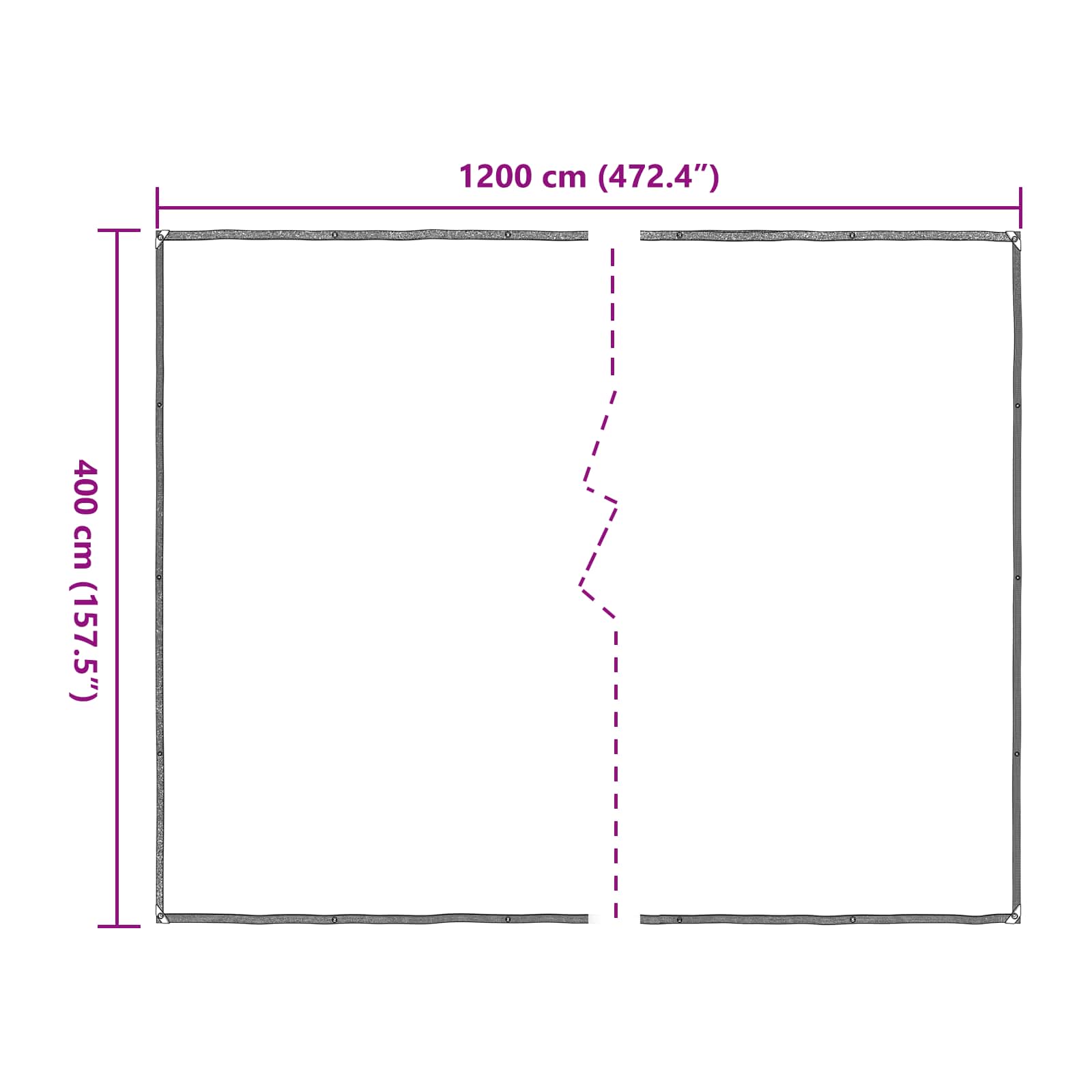 Presenning med øyer Gjennomsiktig 4 x 12 m Polyethylen vidaXL