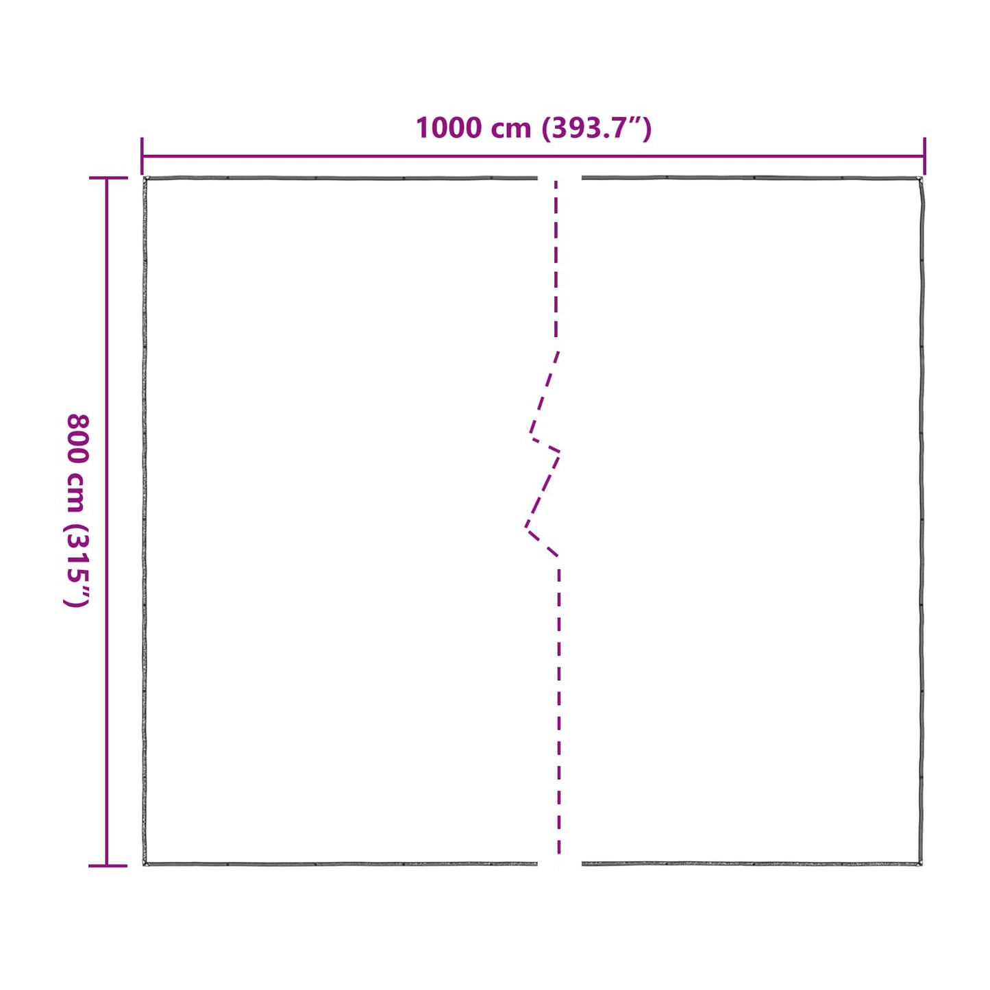 Presenning med øyer Gjennomsiktig 8 x 10 m Polyethylen vidaXL