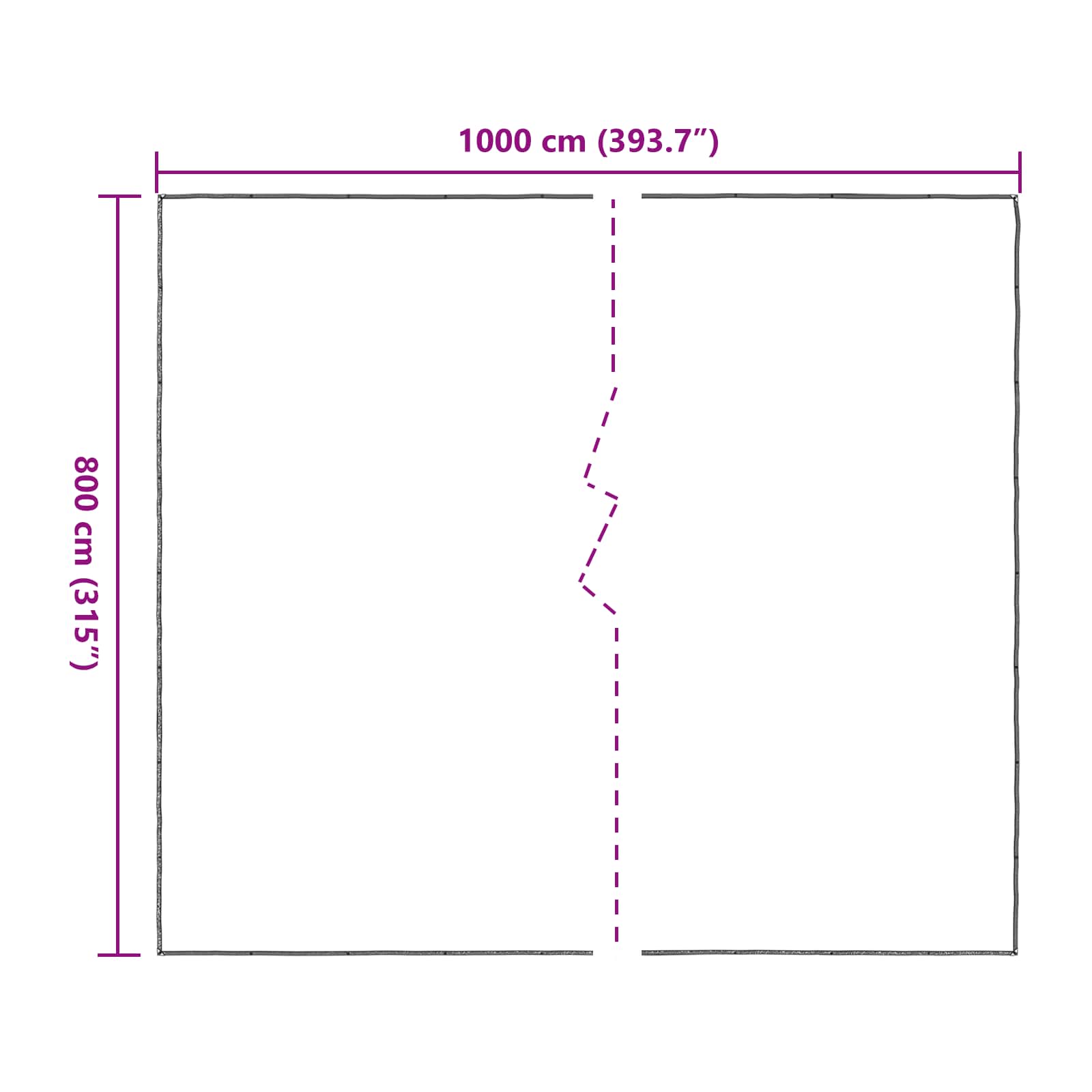 Presenning med øyer Gjennomsiktig 8 x 10 m Polyethylen vidaXL