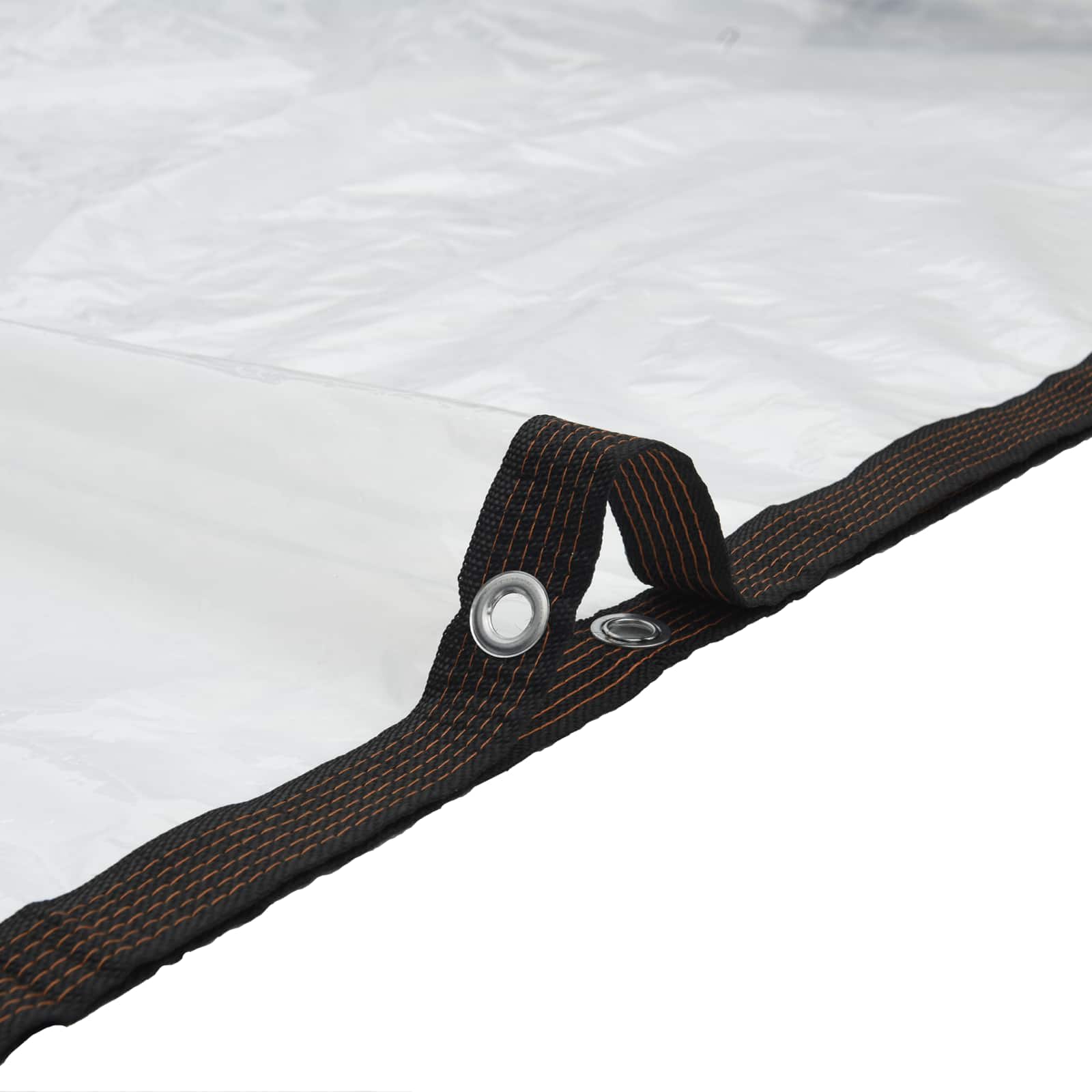 Presenning med øyer Gjennomsiktig 8 x 12 m Polyethylen vidaXL