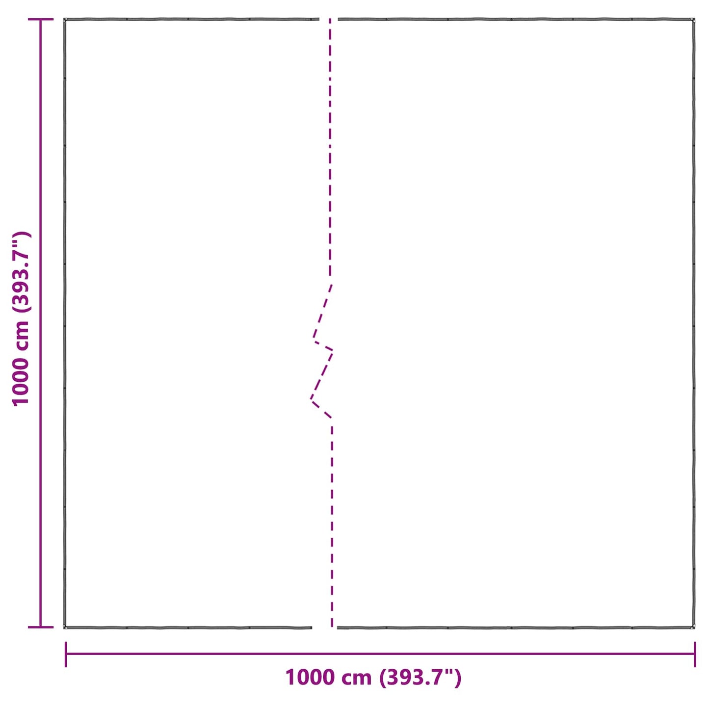 Presenning med øyer Gjennomsiktig 10 x 10 m Polyethylen vidaXL