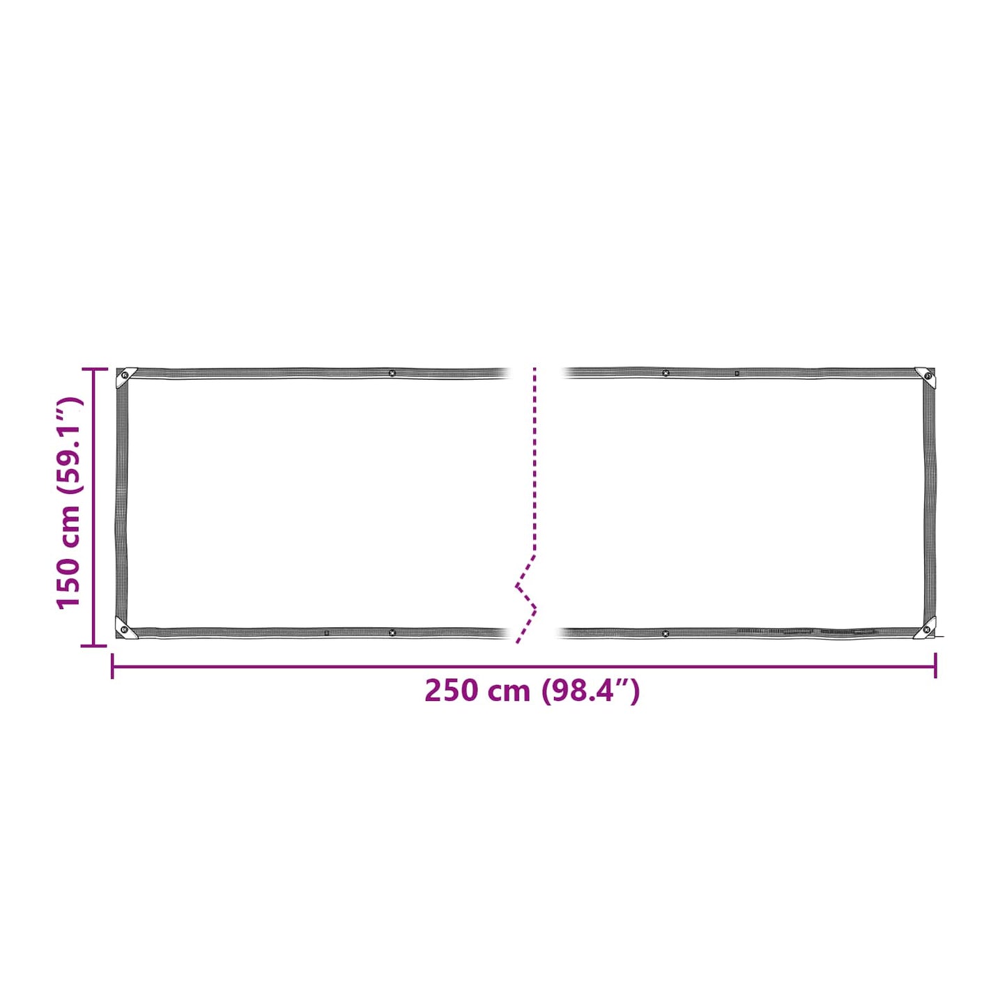 Plante Dekke Gjennomsiktig 2,5 x 1,5 m PE