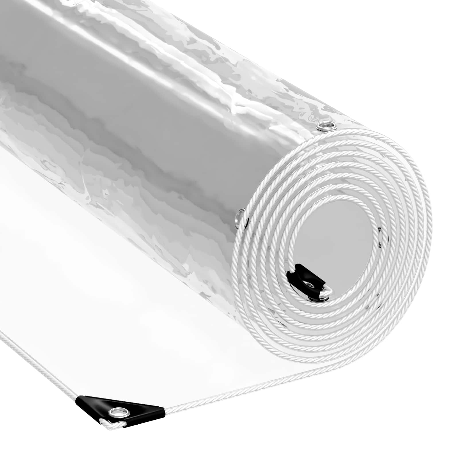Presenning med øyer Gjennomsiktig 1 x 2 m Polyethylen vidaXL