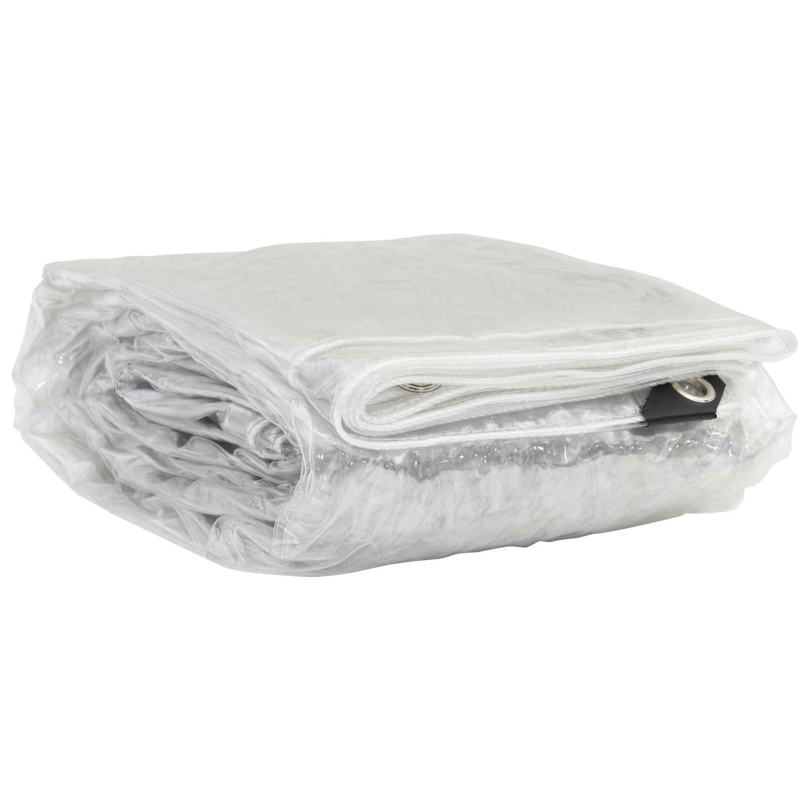 Presenning med øyer Gjennomsiktig 4 x 6 m Polyethylen vidaXL