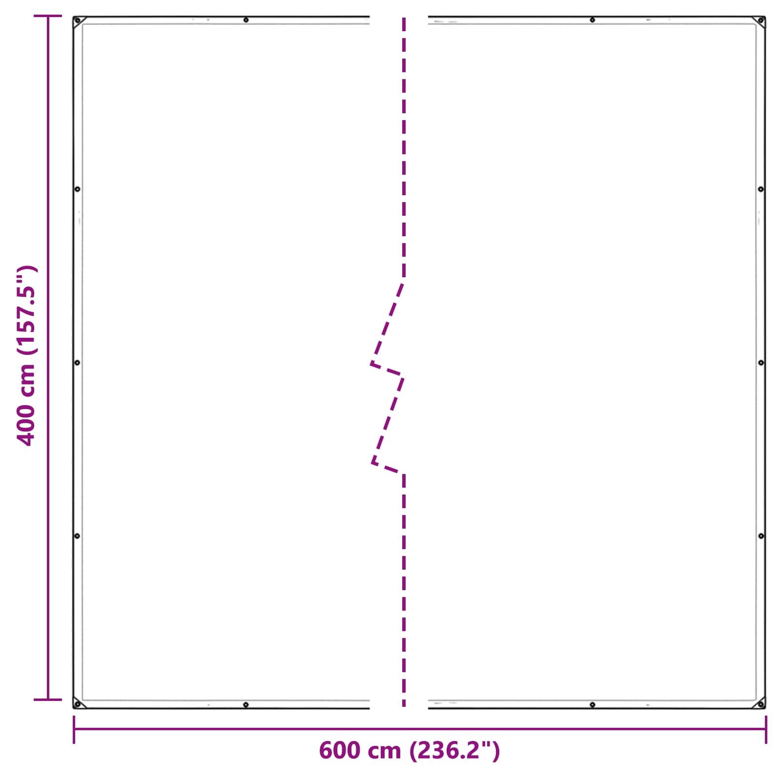Presenning med øyer Gjennomsiktig 4 x 6 m Polyethylen vidaXL
