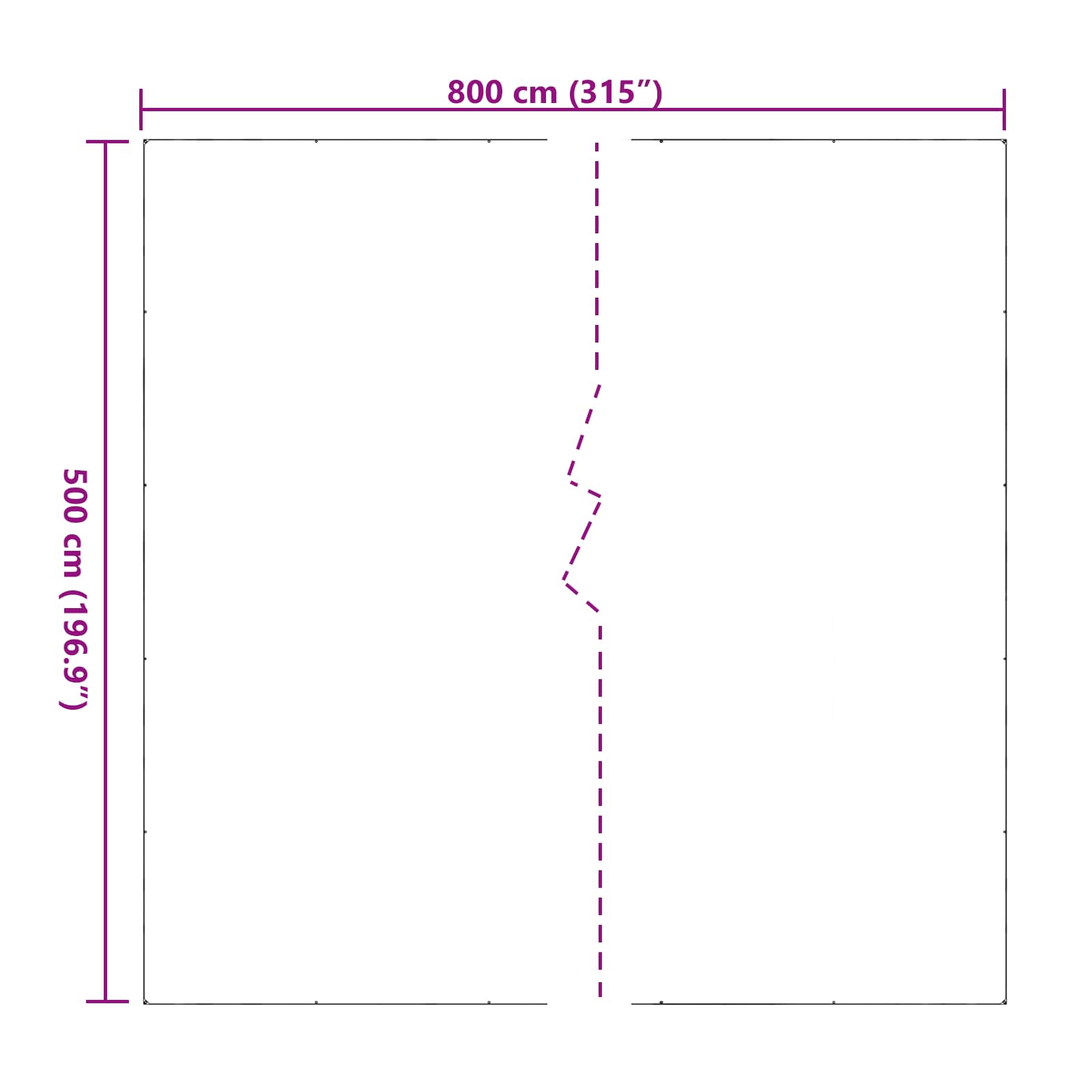 Presenning med øyer Gjennomsiktig 5 x 8 m Polyethylen vidaXL