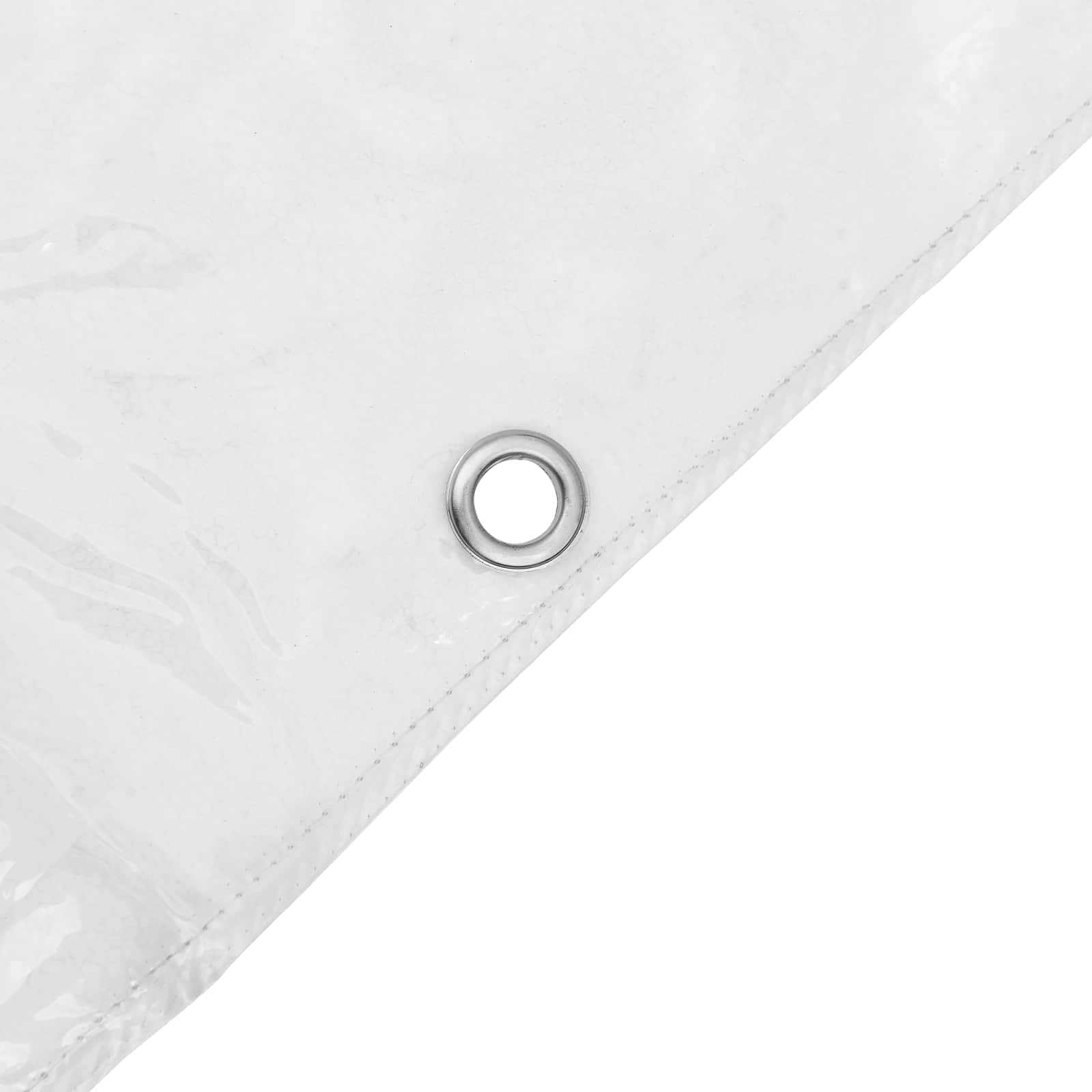 Presenning med øyer Gjennomsiktig 6 x 12 m Polyethylen vidaXL