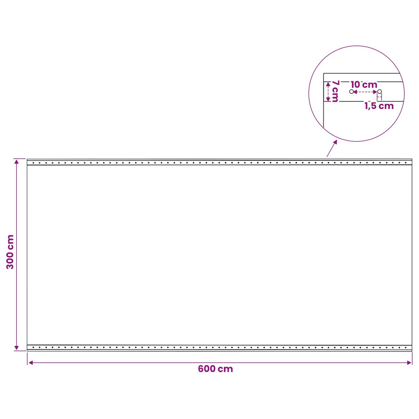 Presenning med øyer 2 stk. Grønn 3 x 6 m 260 gsm PE