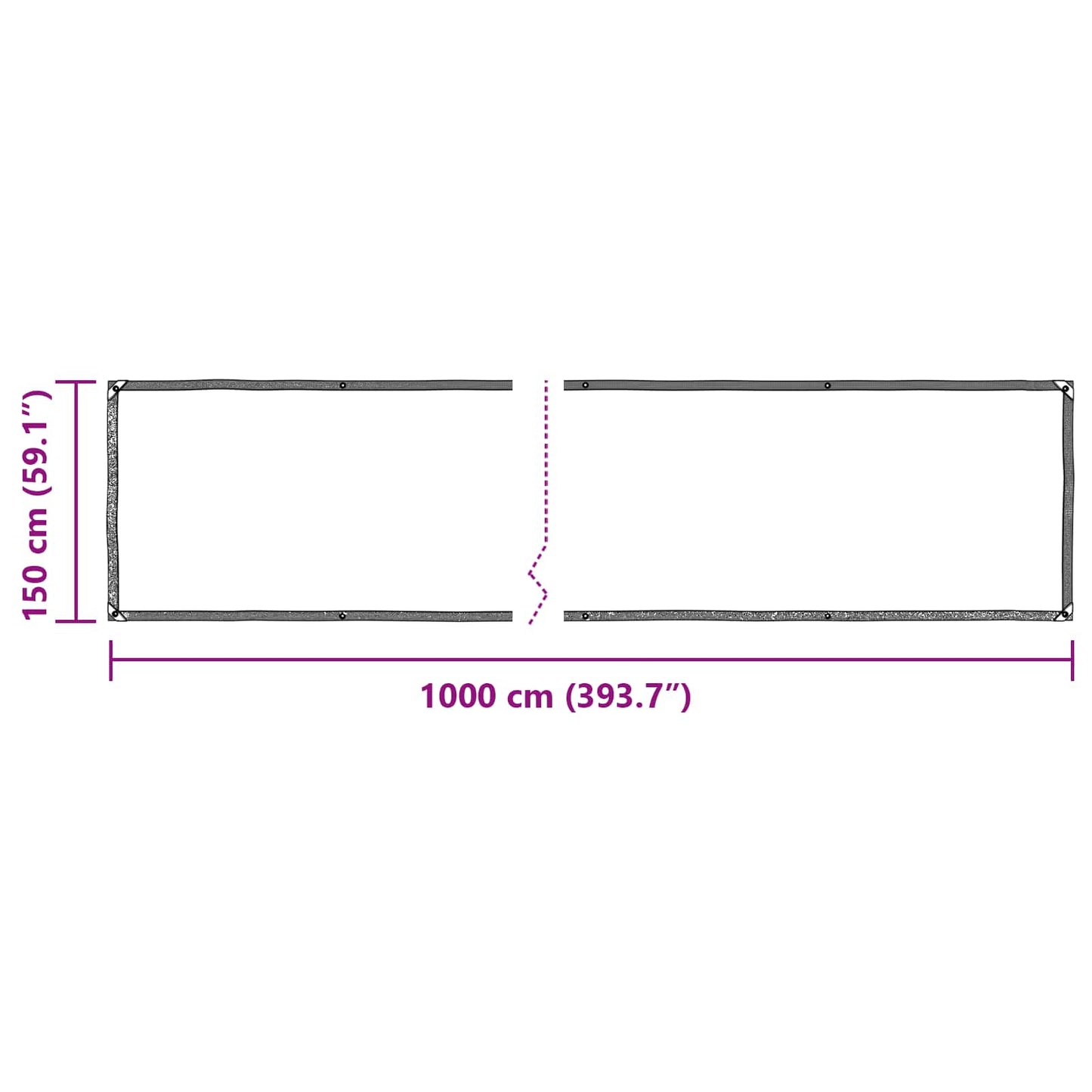 Duk Gjennomsiktig 10 x 1,5 m PE