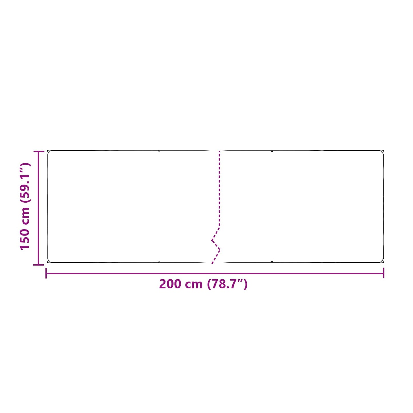 Duk 350 gsm Gjennomsiktig 2 x 1,5 m PVC