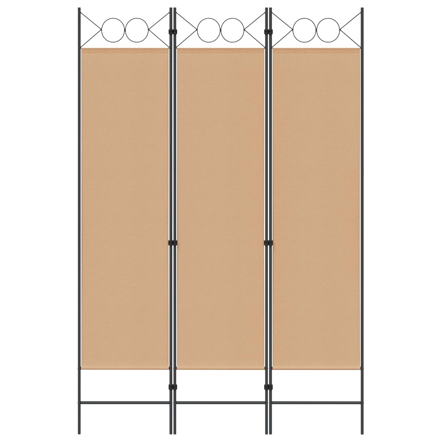 3-panel romdeler Beige 120 x 180 cm Stoff