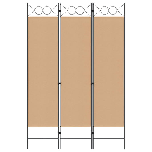 3-panel romdeler Beige 120 x 180 cm Stoff
