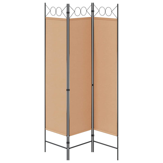 3-panel romdeler Beige 120 x 180 cm Stoff