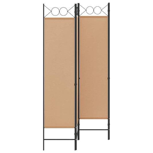 4-panel romdeler Beige 160 x 180 cm Stoff