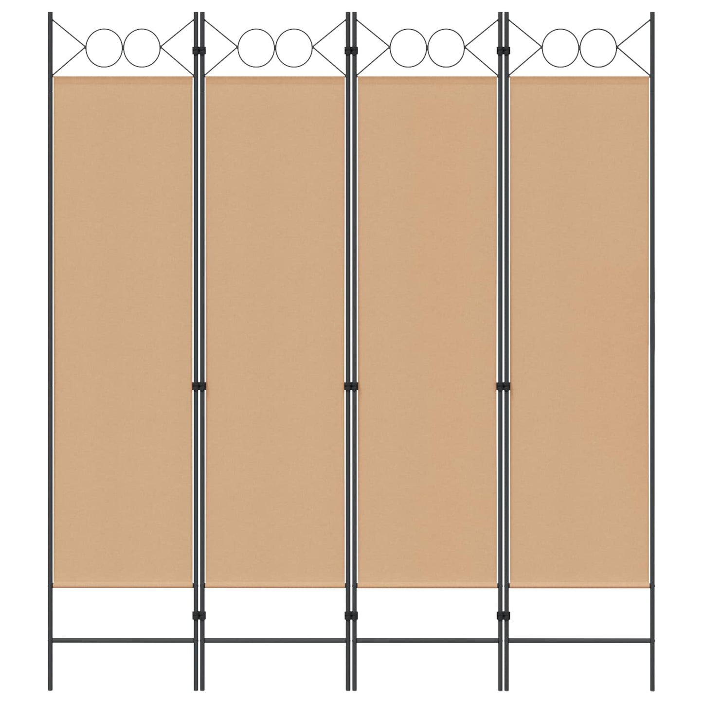 4-panel romdeler Beige 160 x 180 cm Stoff