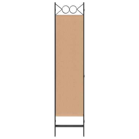 4-panel romdeler Beige 160 x 180 cm Stoff