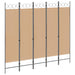 5-panel romdeler Beige 200 x 180 cm Stoff