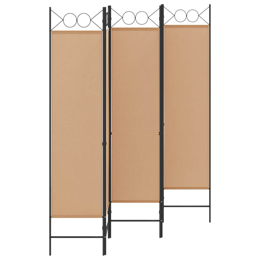 5-panel romdeler Beige 200 x 180 cm Stoff