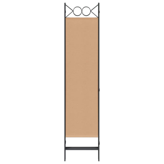 5-panel romdeler Beige 200 x 180 cm Stoff