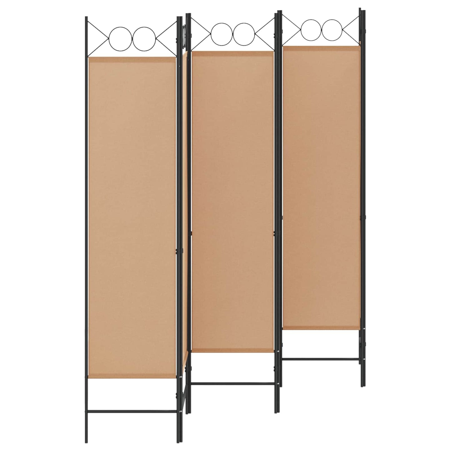 6-Panels Romdeler Beige 240 x 180 cm Stoff