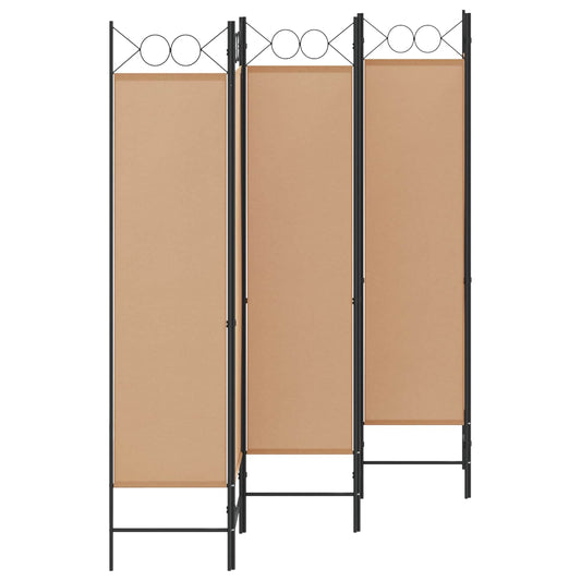 6-Panels Romdeler Beige 240 x 180 cm Stoff