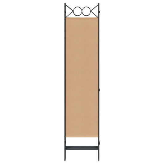 6-Panels Romdeler Beige 240 x 180 cm Stoff