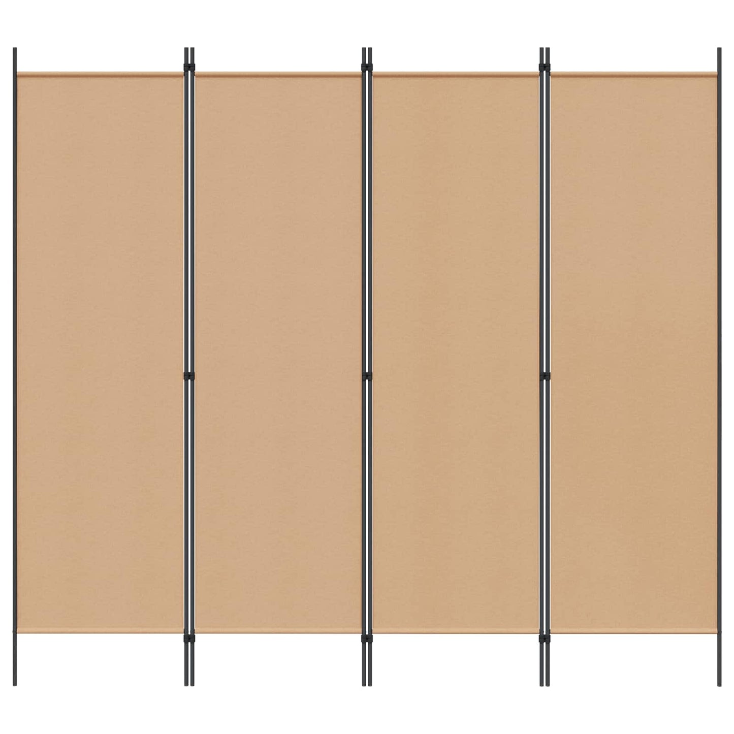 4-panel romdeler Beige 200 x 180 cm Stoff