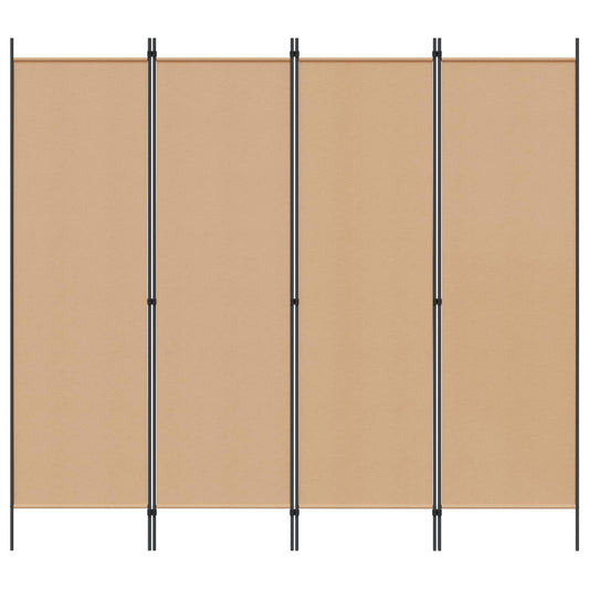 4-panel romdeler Beige 200 x 180 cm Stoff