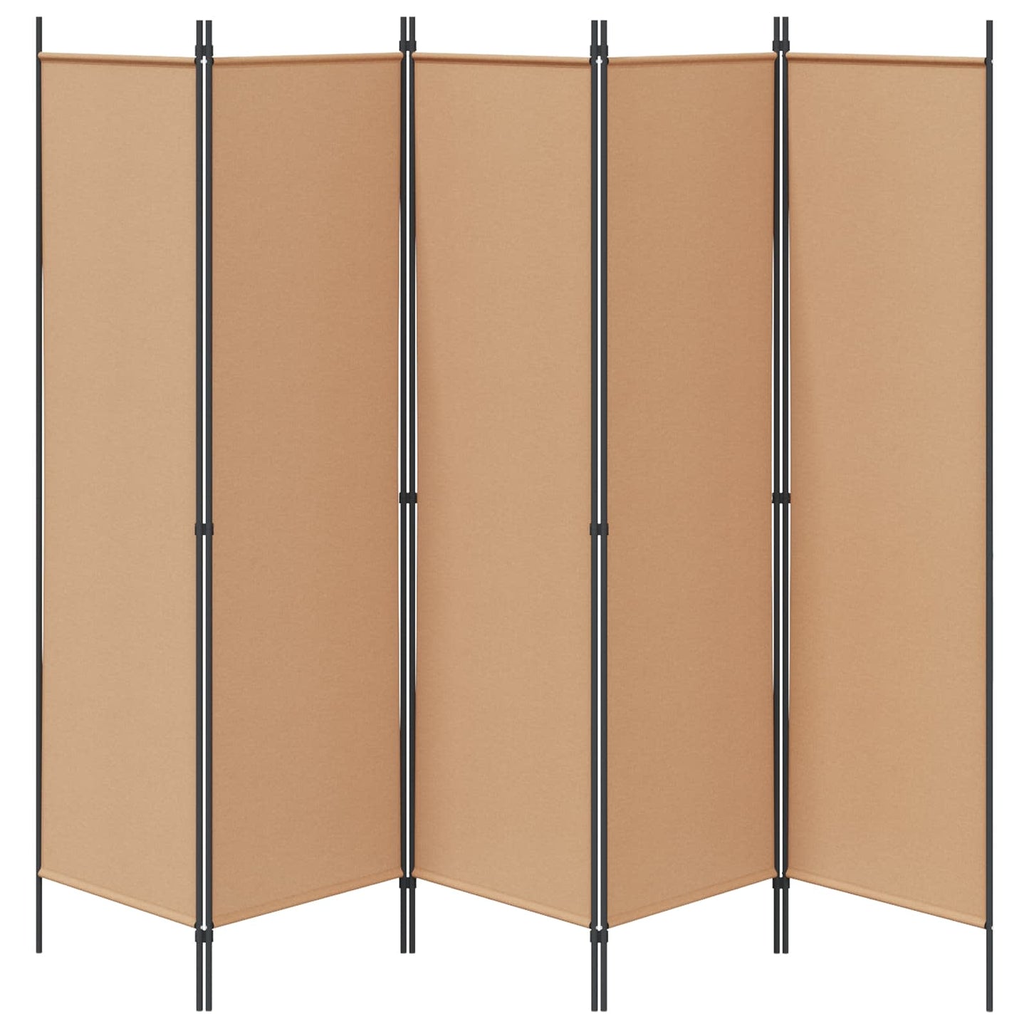 5-panel romdeler Beige 250 x 180 cm Stoff