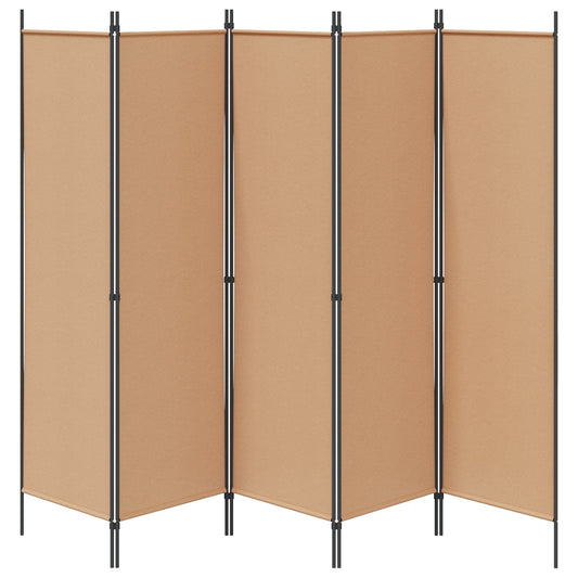 5-panel romdeler Beige 250 x 180 cm Stoff