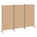 3-panel romdeler Beige 260 x 180 cm Stoff