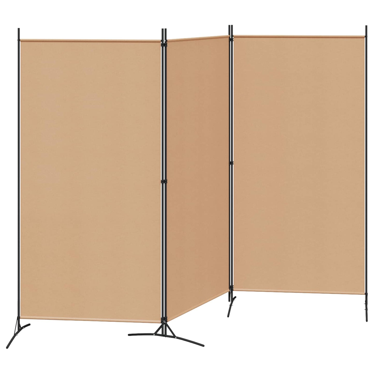 3-panel romdeler Beige 260 x 180 cm Stoff