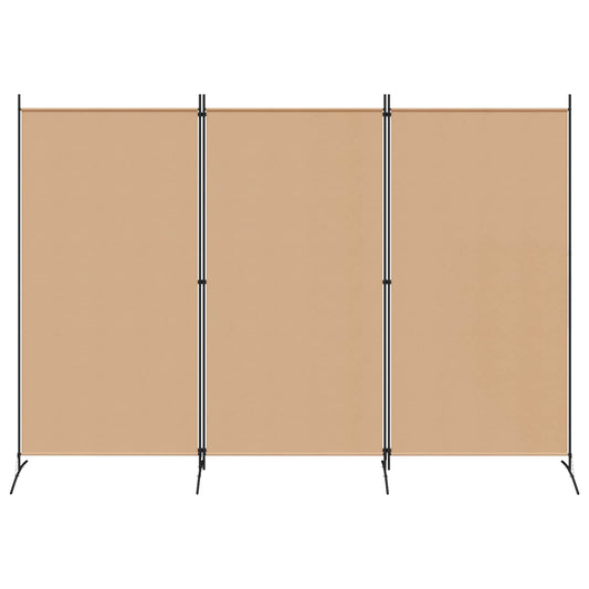 3-panel romdeler Beige 260 x 180 cm Stoff