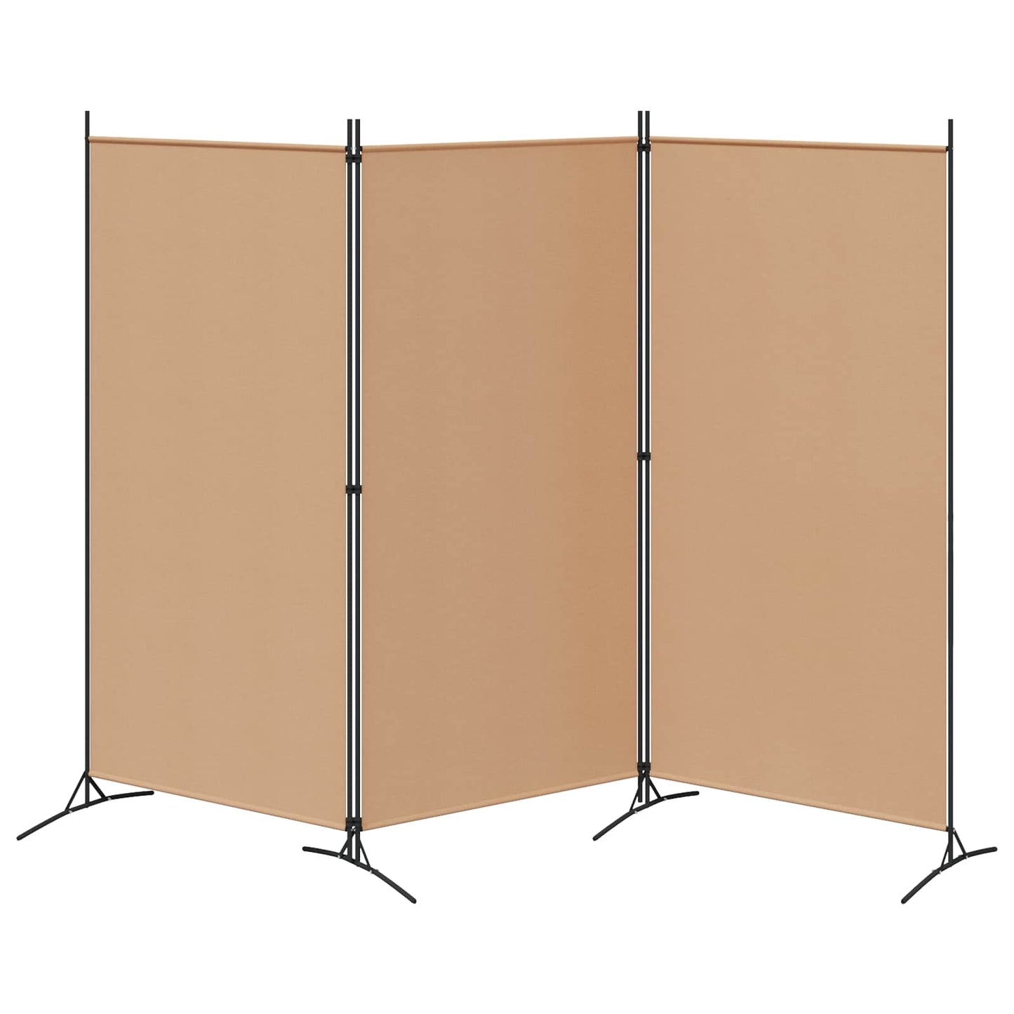 3-panel romdeler Beige 260 x 180 cm Stoff