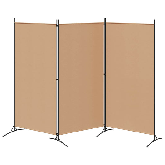 3-panel romdeler Beige 260 x 180 cm Stoff
