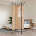 3-panel romdeler Beige 120 x 200 cm Stoff