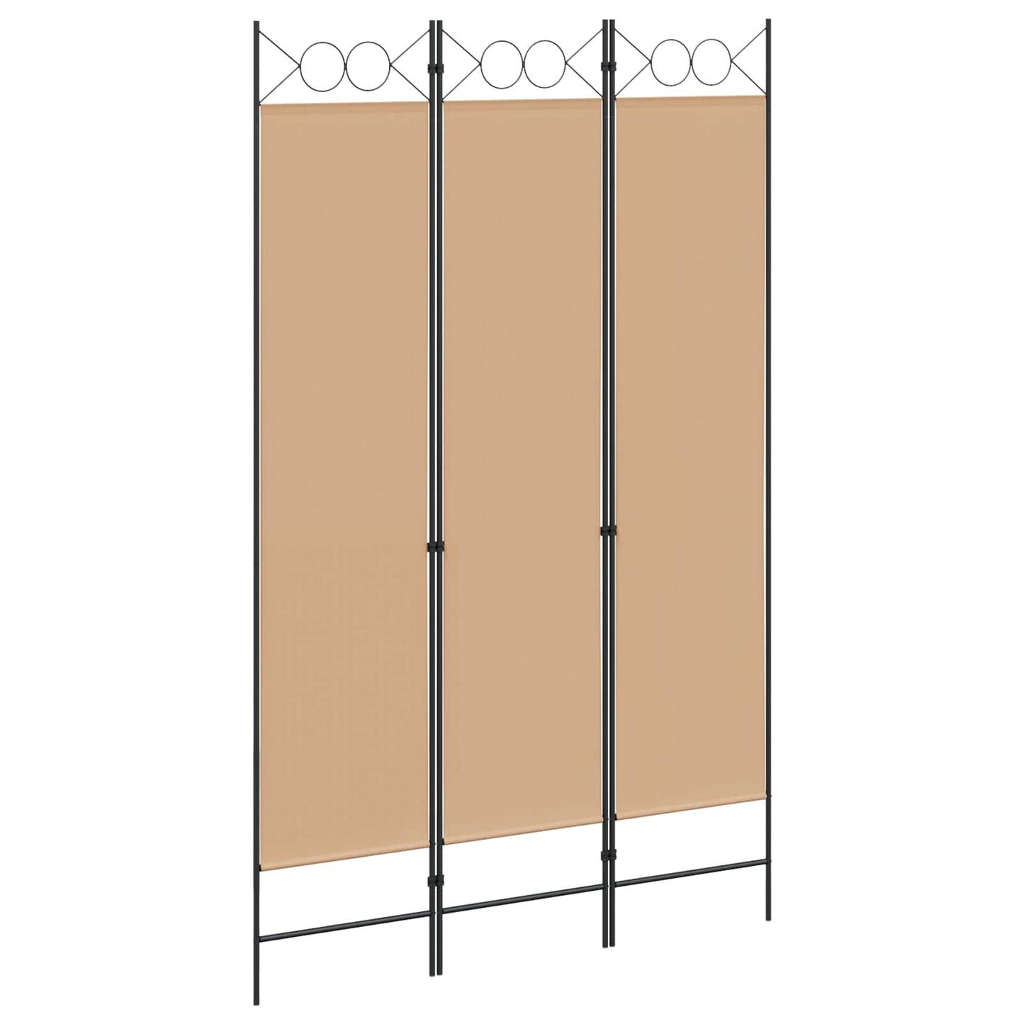 3-panel romdeler Beige 120 x 200 cm Stoff