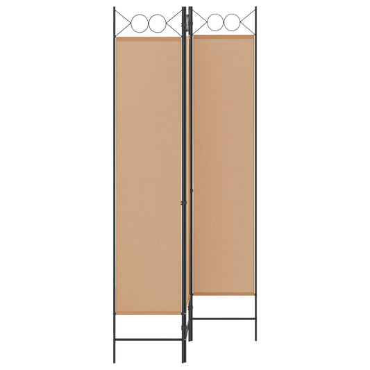 3-panel romdeler Beige 120 x 200 cm Stoff