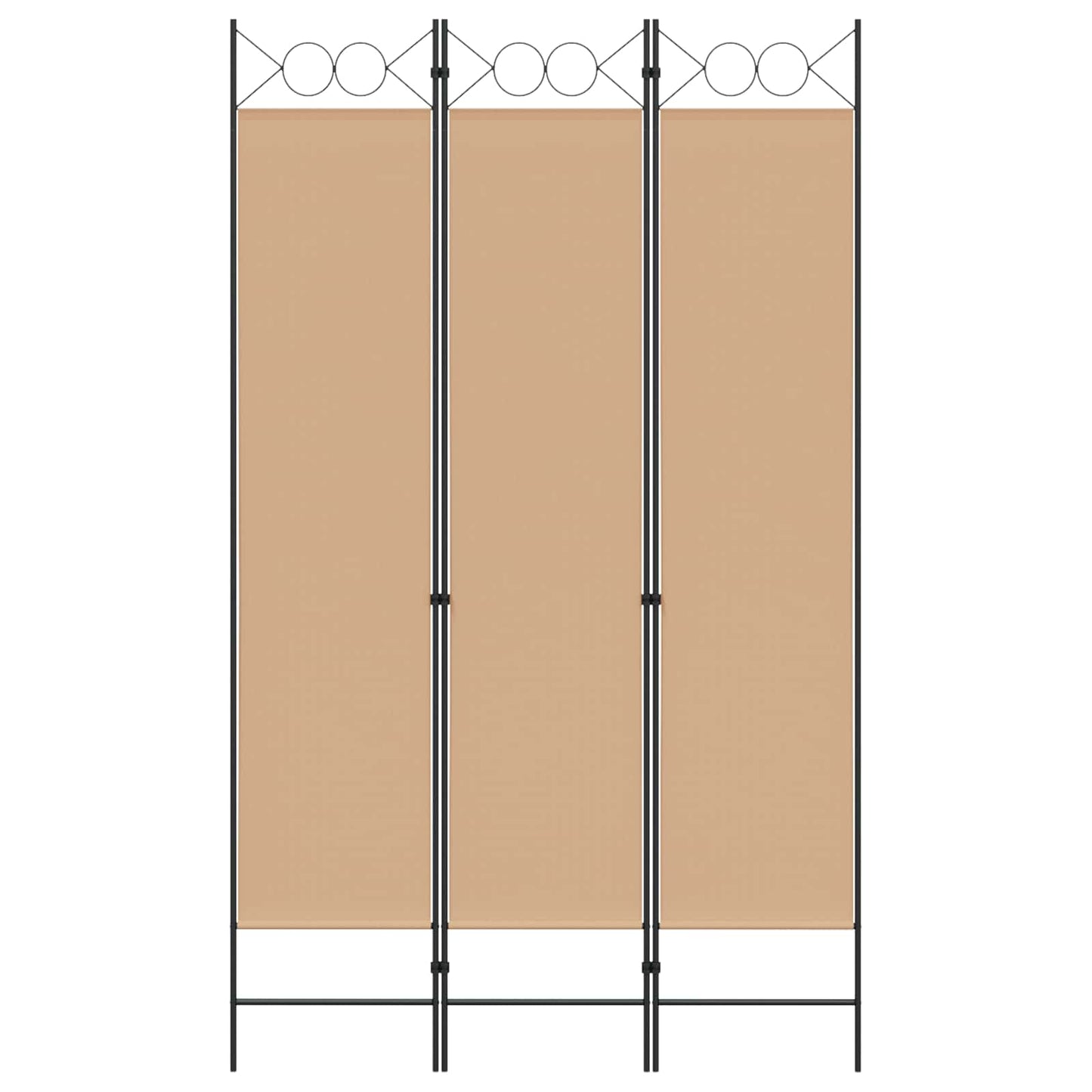 3-panel romdeler Beige 120 x 200 cm Stoff
