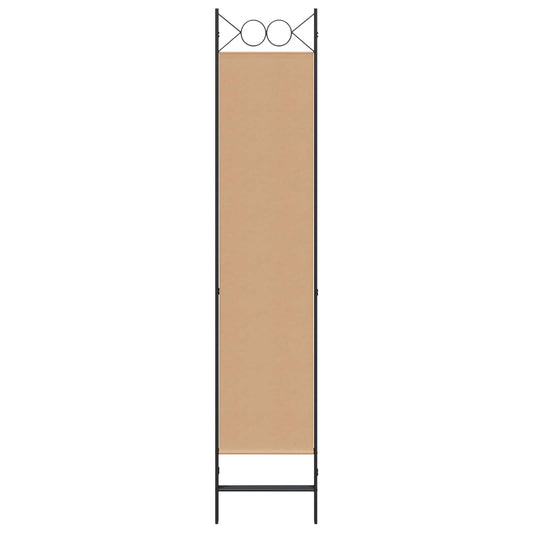 3-panel romdeler Beige 120 x 200 cm Stoff
