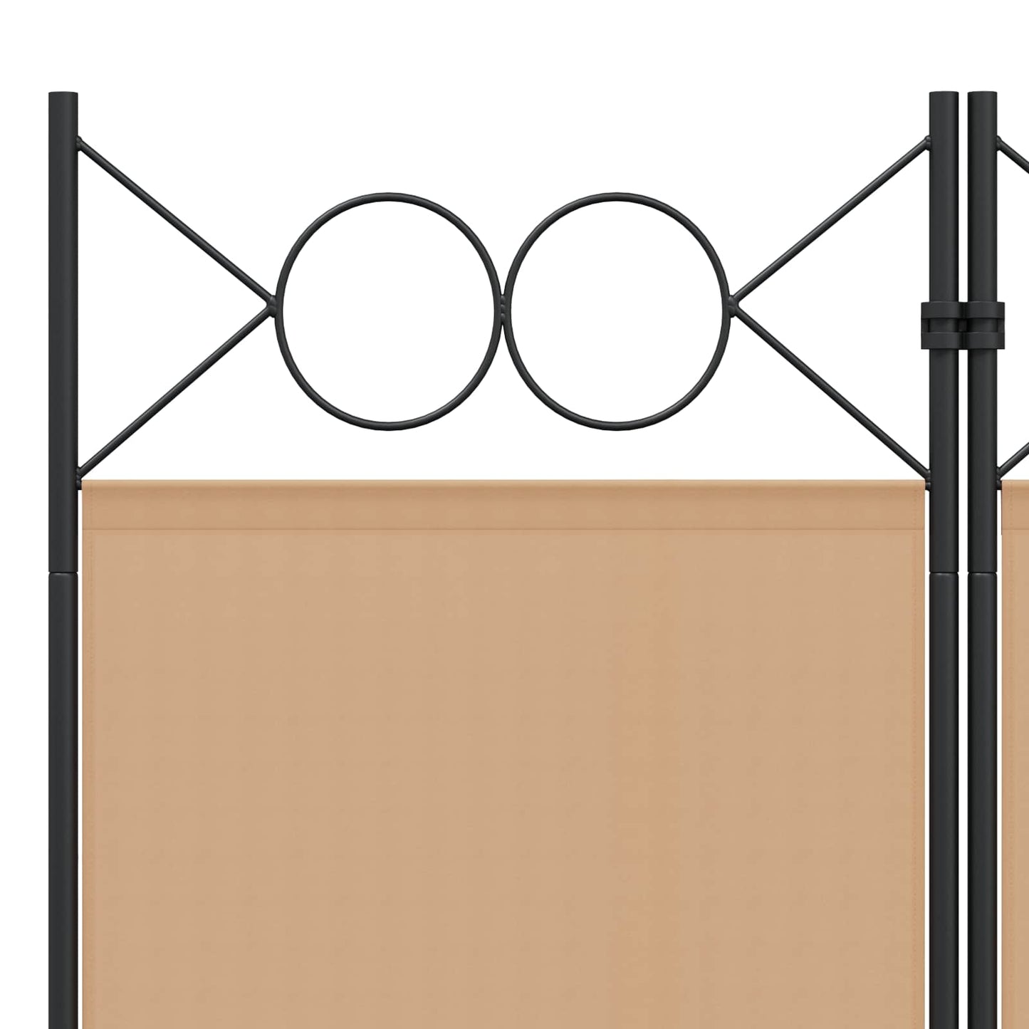 4-panel romdeler Beige 160 x 200 cm Stoff