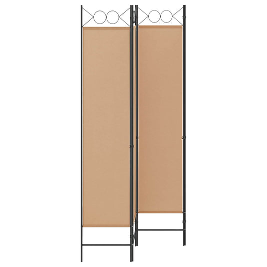 4-panel romdeler Beige 160 x 200 cm Stoff