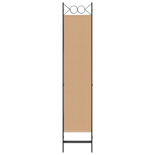 4-panel romdeler Beige 160 x 200 cm Stoff